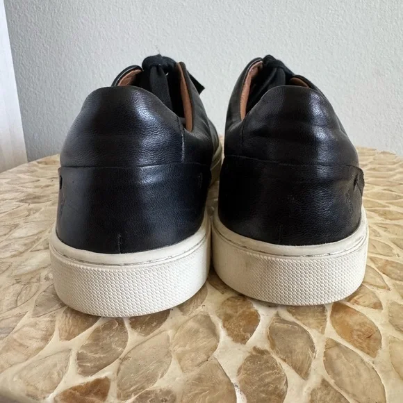 Frye Ivy Black Lace up Leather Sneakers size 9.5M - Picture 4 of 10